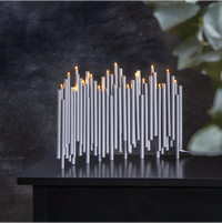 Jólaskraut - Ljósastjaki Note Grár
