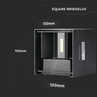 Led kubbaljós á Vegg IP65 Svart
