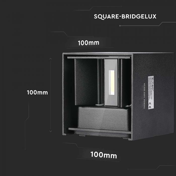 Led kubbaljós á Vegg IP65 Svart