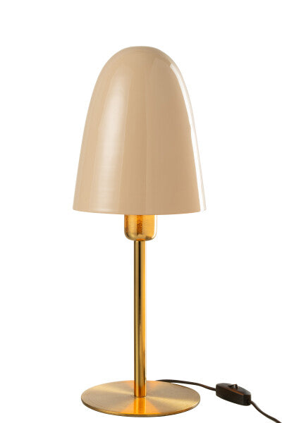 Borðlampi  Beige/Gold Málmur