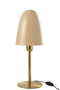 Borðlampi  Beige/Gold Málmur