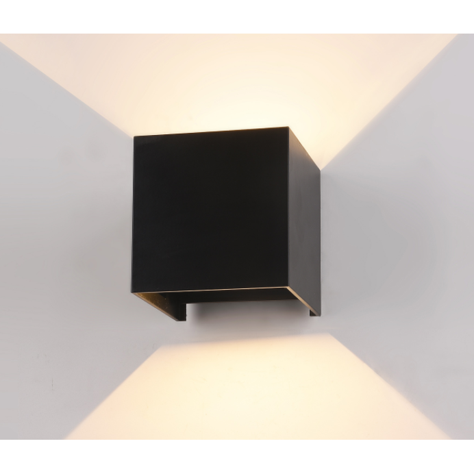 Led kubbaljós á Vegg IP65 Svart