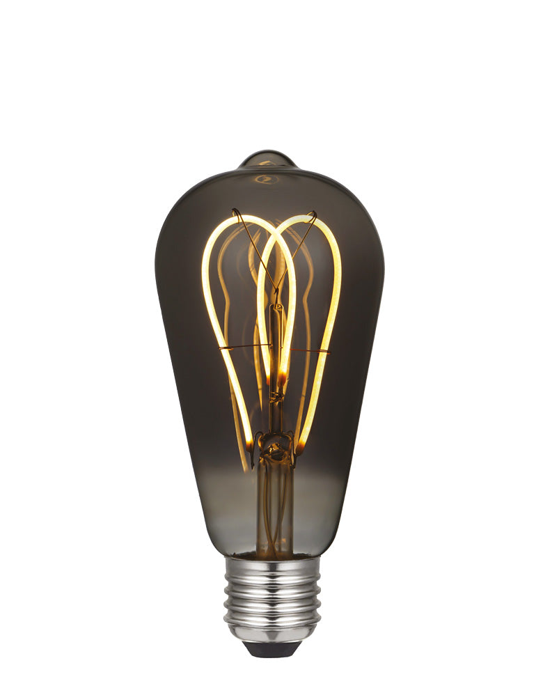 LEDpera ST64 5W E27 Smokey  Twin Loop