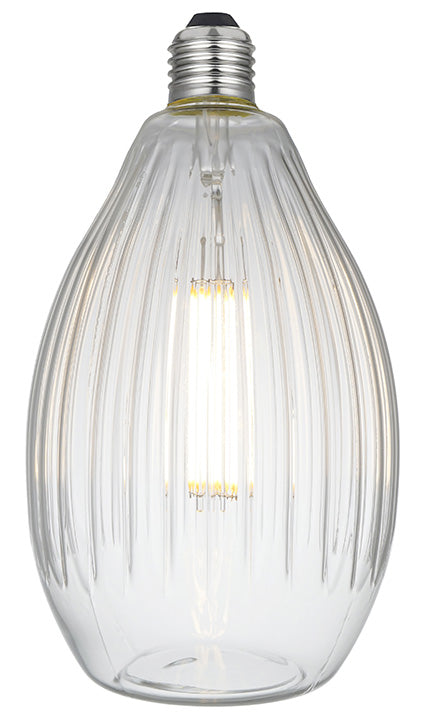 LEDpera Glær Kristal 6W E27