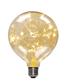 LEDpera Kúla skraut G125  3W E27 Gold