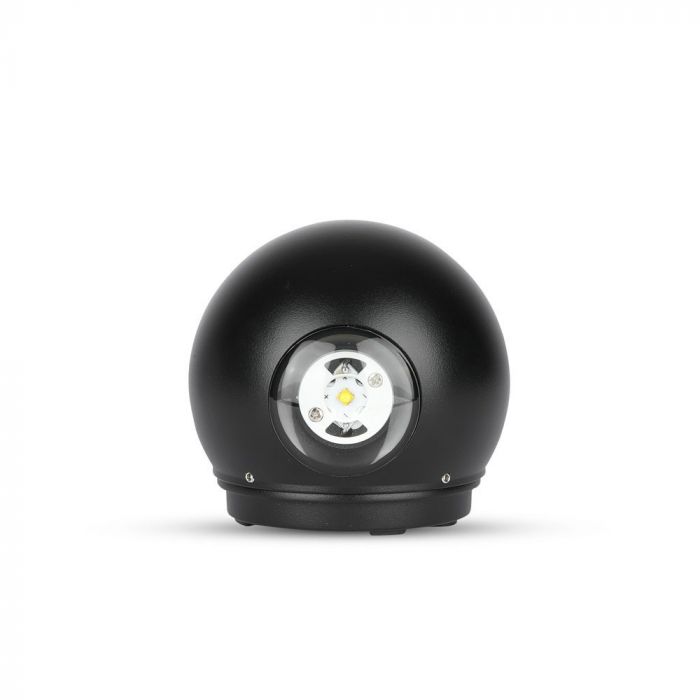 Led Kúla á Vegg IP65 Svart Upp/Niður