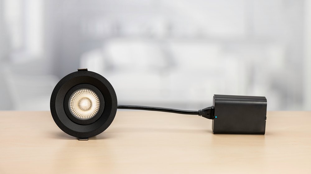 Plejd Innfelt LED Smartljós – Hvítt og Svart , Tunable White DWN-01