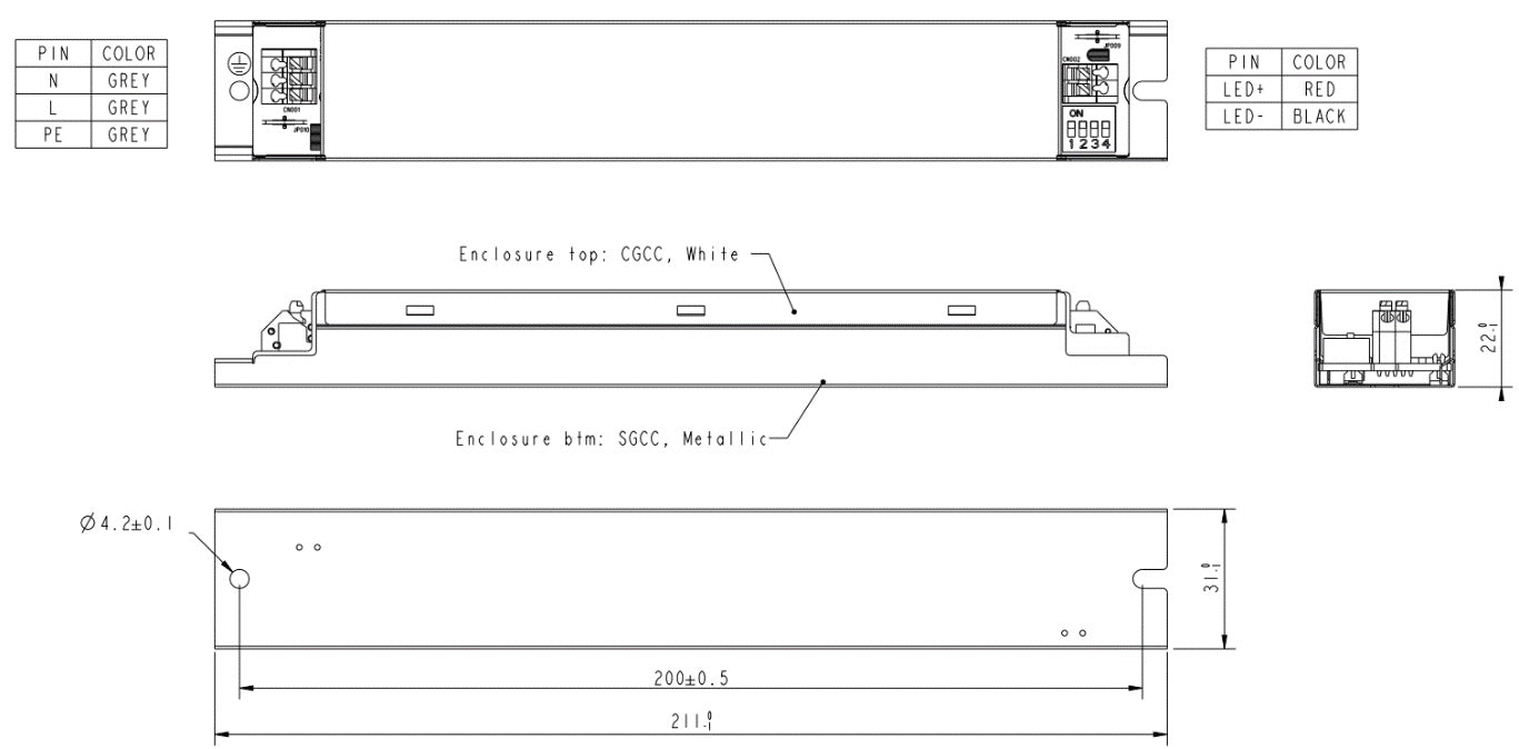 LEDspennir 90W 300-775mA 40-220 VDC