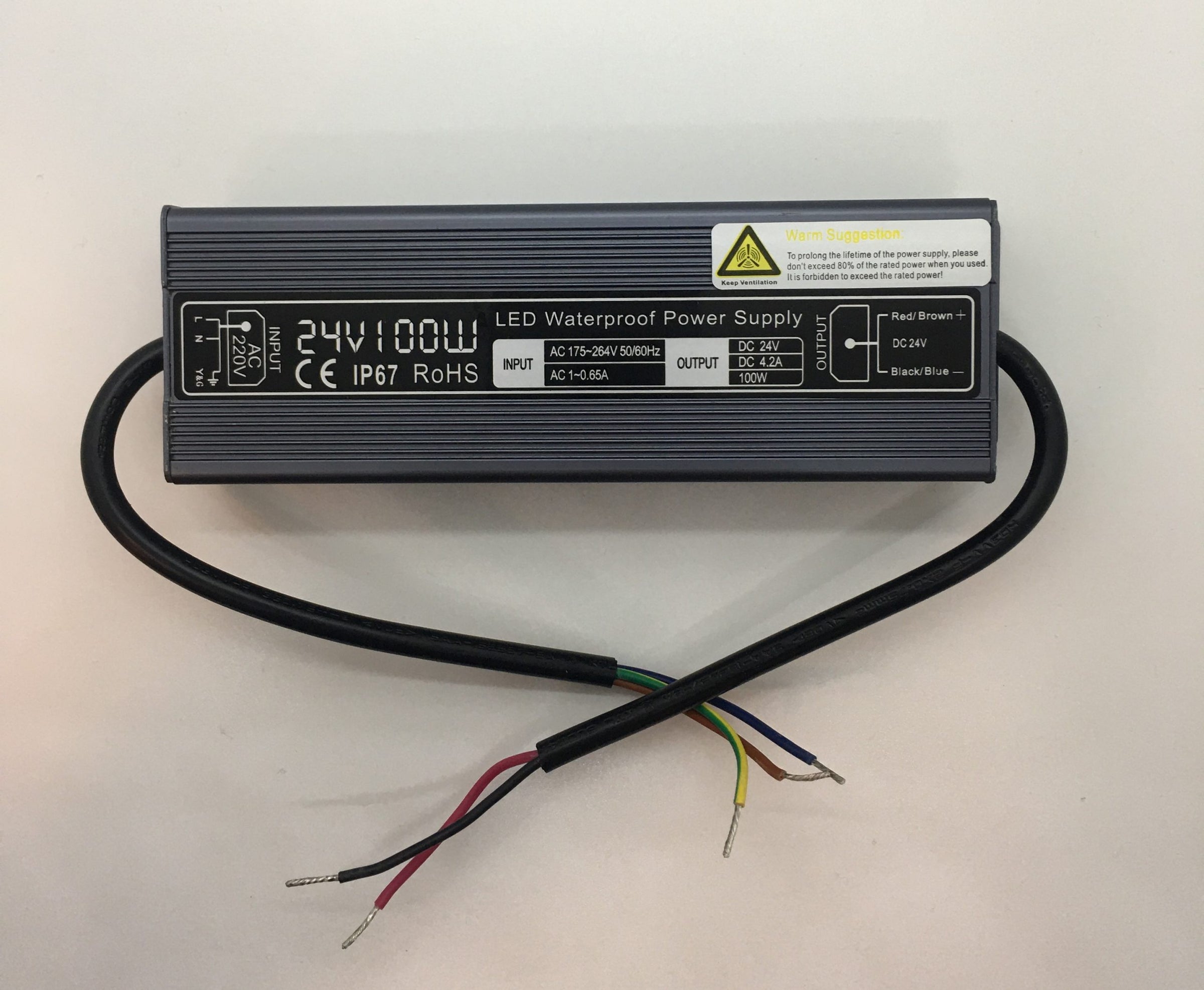 Led spennir 100W 24V IP67