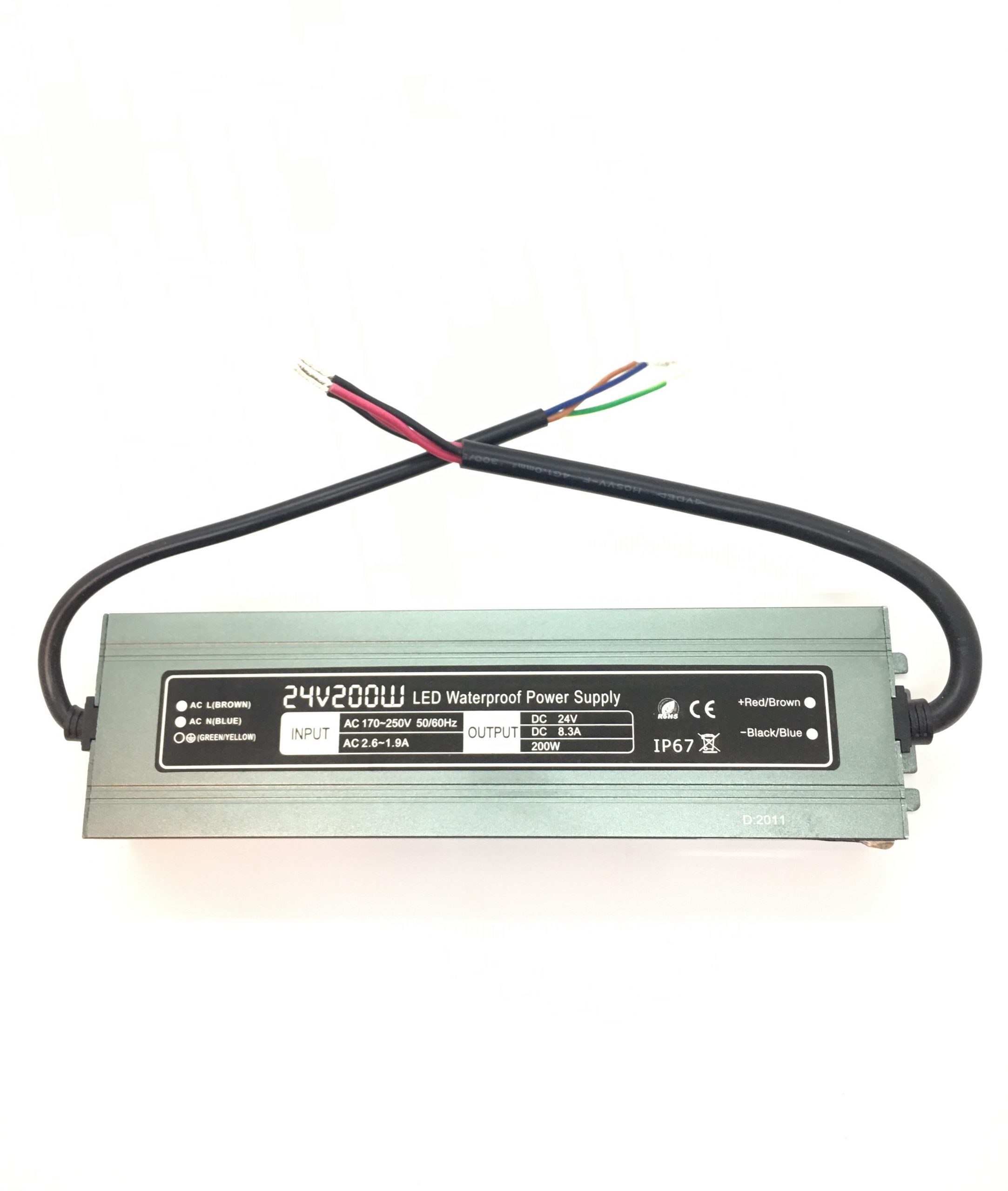 Led spennir 200W 24V IP67