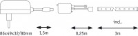 Digital Stripe set 9,6W  RGB 3 Metrar