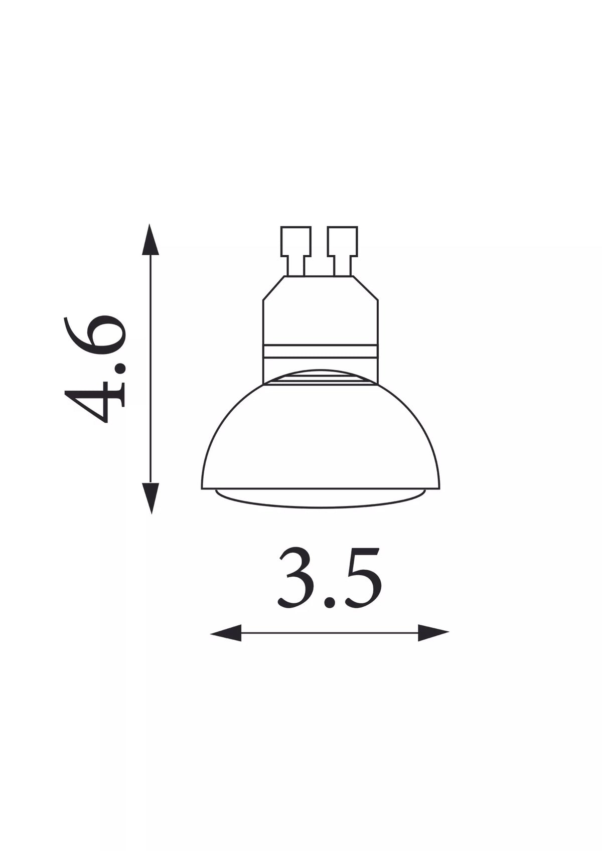 Led pera mini GU10 - 3w 2700K dimmanl.