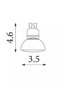 Led pera mini GU10 - 3w 2700K dimmanl.
